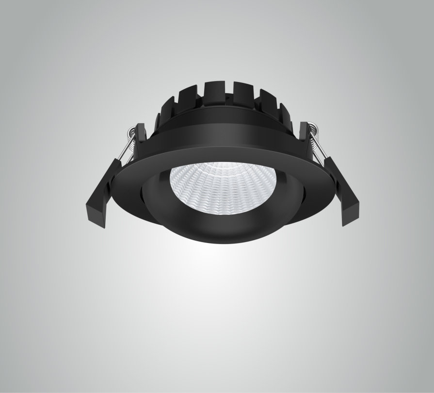 Süvisvalgusti Mali LED 10W 650lm 2700K 36° IP54, suunatav; hämardatav faasilõikedimmeriga; ava Ø 82 mm; metall, must